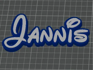 Jannis - Name Disney Schriftart zweifarbig