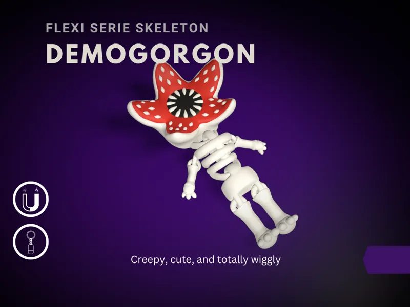 Flexi Demogorgon Skeleton – Fun Creepy Articulated