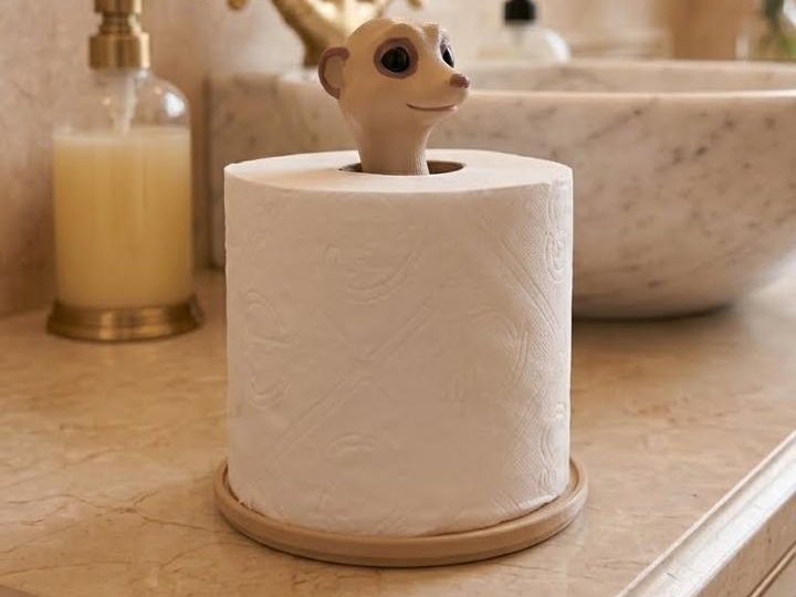 Porta Papel Higiênico Suricato Curioso