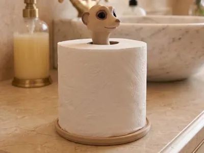 Curious Meerkat Toilet Paper Holder