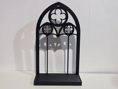 Gothic Style Window Frame with Shelf