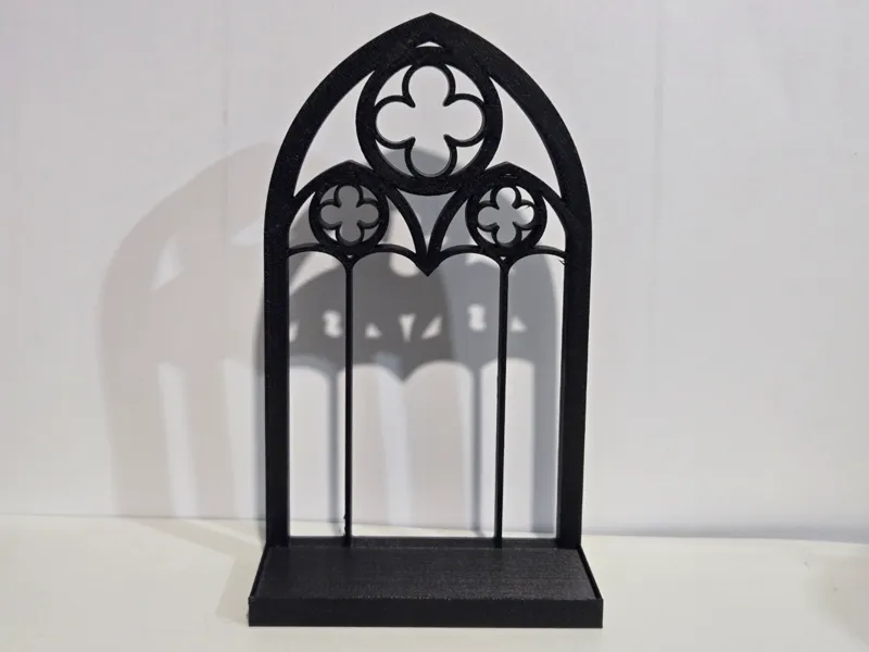 Gothic Style Window Frame with Shelf