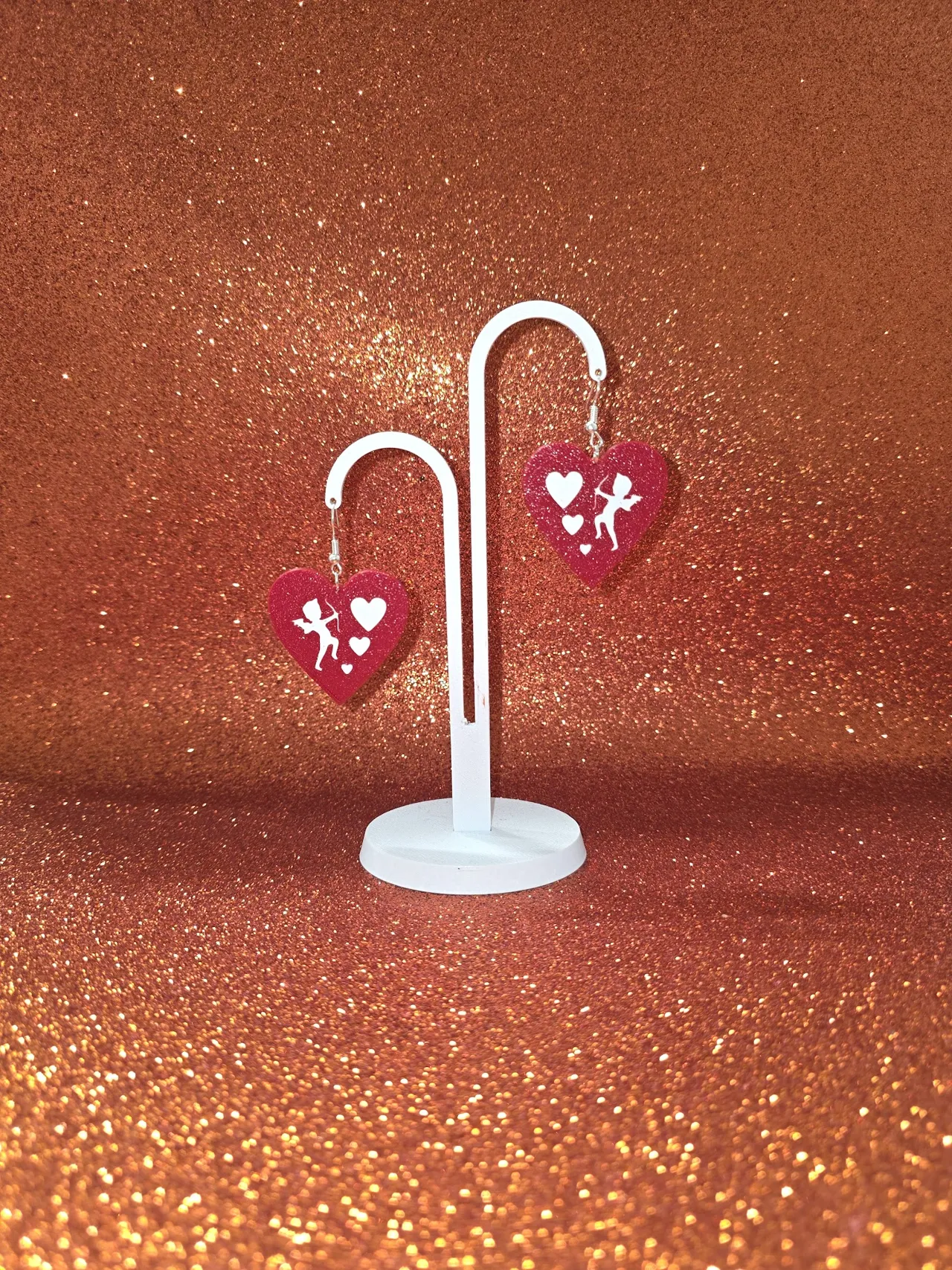 Cupid at work earrings view 3