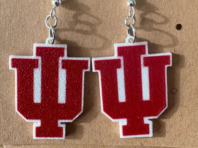 Indiana Hoosier Earrings - IU Logo