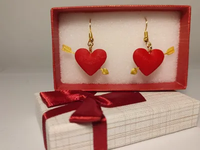 heart with arrows earrings