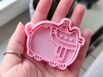 winter pusheen - cookie cutter