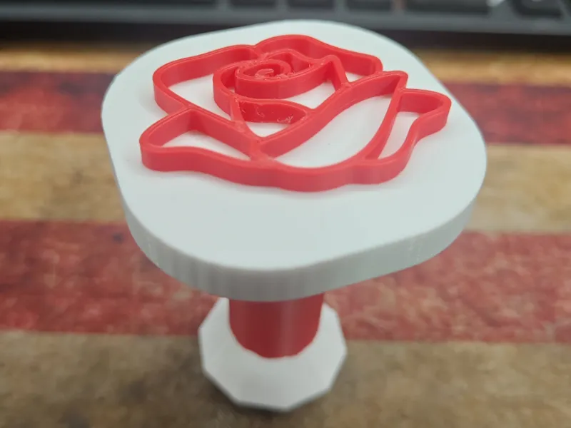 Rose Flower Soap Stamp | Floral Embossing Tool