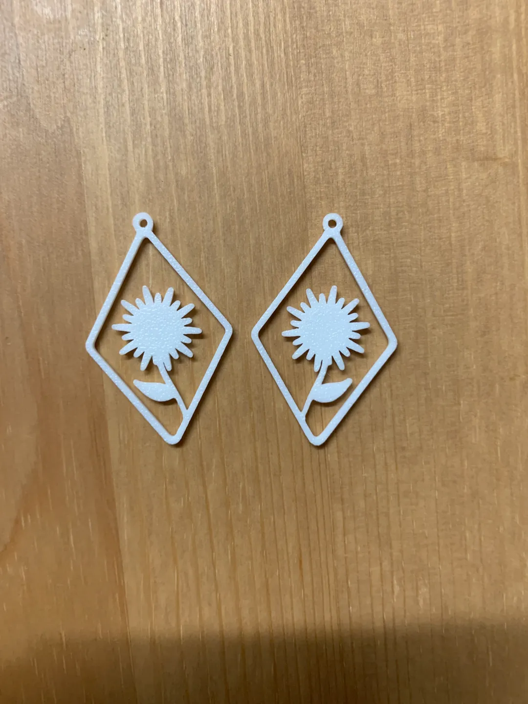 flower earrings view 2