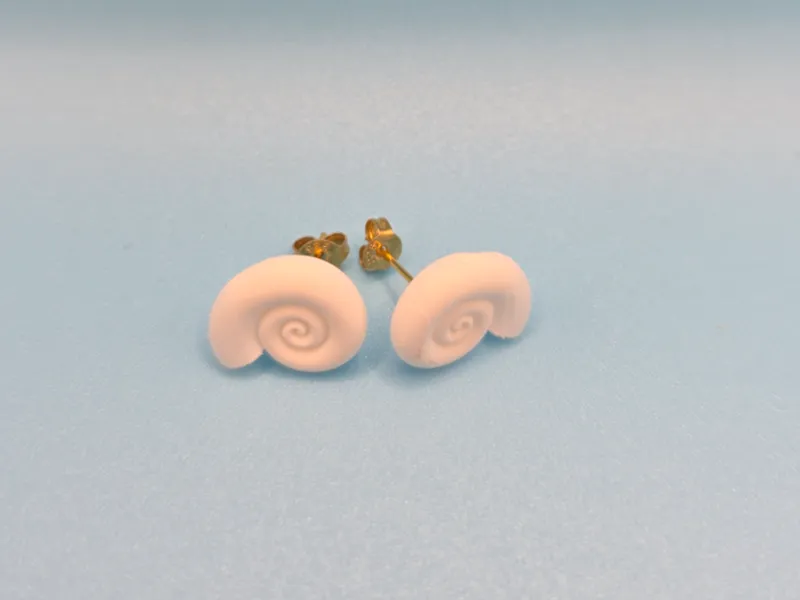 Ocean Elegance – Snail Shell Earrings