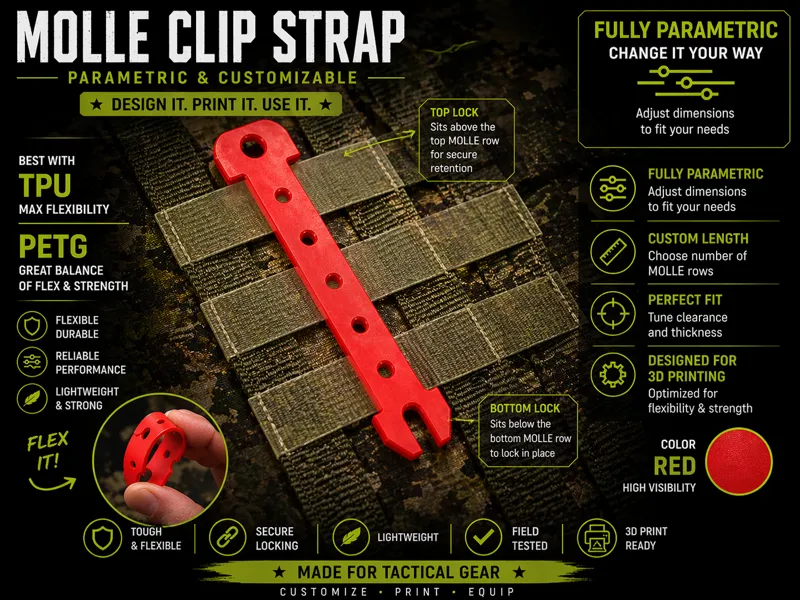 Parametric Mollice clip (Molle + Alice)
