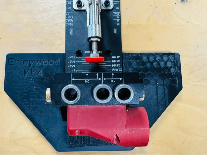 Enjoywood XK4 pocket hole jig base and depth gauge