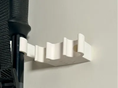 Ski Pole Wall Mount – Clip‑In Holder for Ski Poles