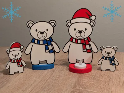 Polar bear, winter decoration