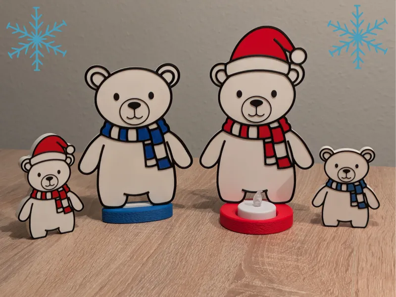 Polar bear, winter decoration