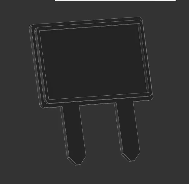 Sign with stakes