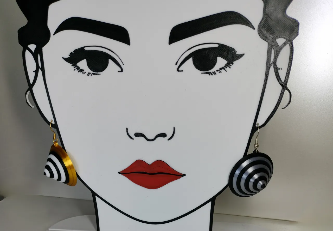 Facial model for earrings presentation view 2