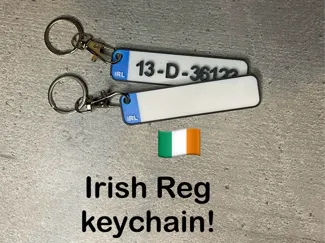 Irish reg number plate keychain