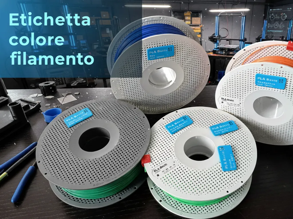 Label to identify filament color and code by roberto.testalab3d ...