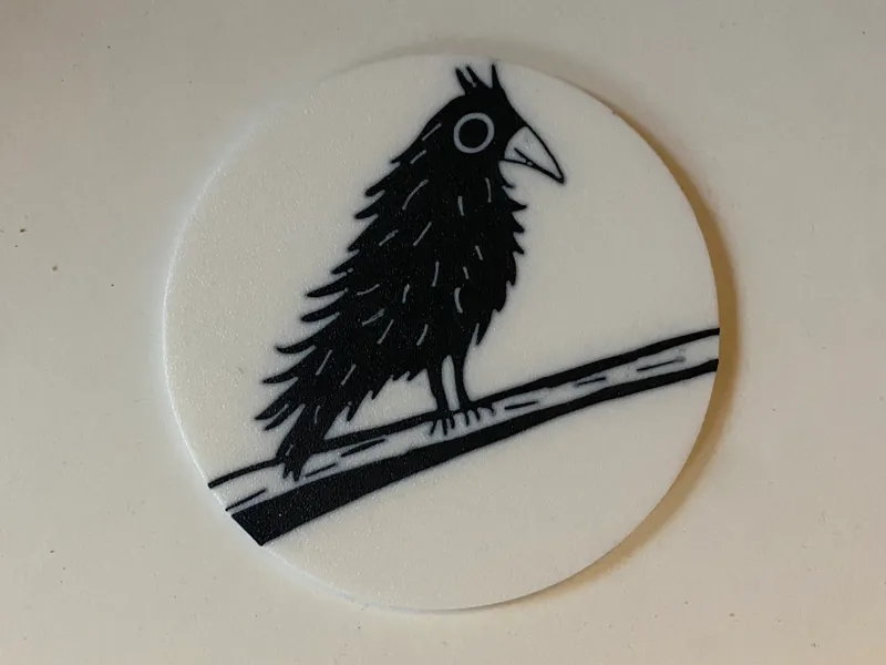 Mr Crow coaster halloween style gothic gift