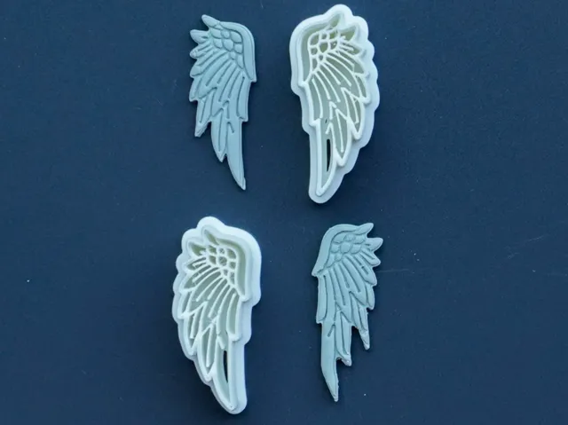 Angel Wings Polymer Clay Cutter Earrings Necklace