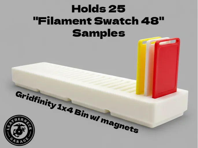 25 Filament Swatch 48 Gridfinity Bin