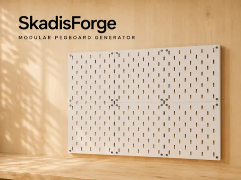 Soporte: SkadisForge — IKEA SKADIS Pegboard Generator — referencia de MakerWorld
