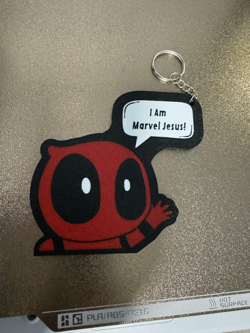 Deadpool Marvel Jesus keychain