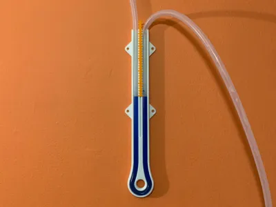 Water column manometer (measures low air pressure)