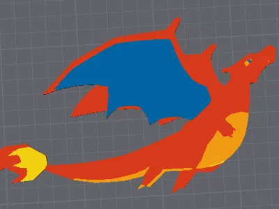 Charizard 2D keychain