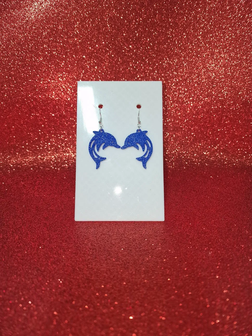 Dolphin earrings view 2