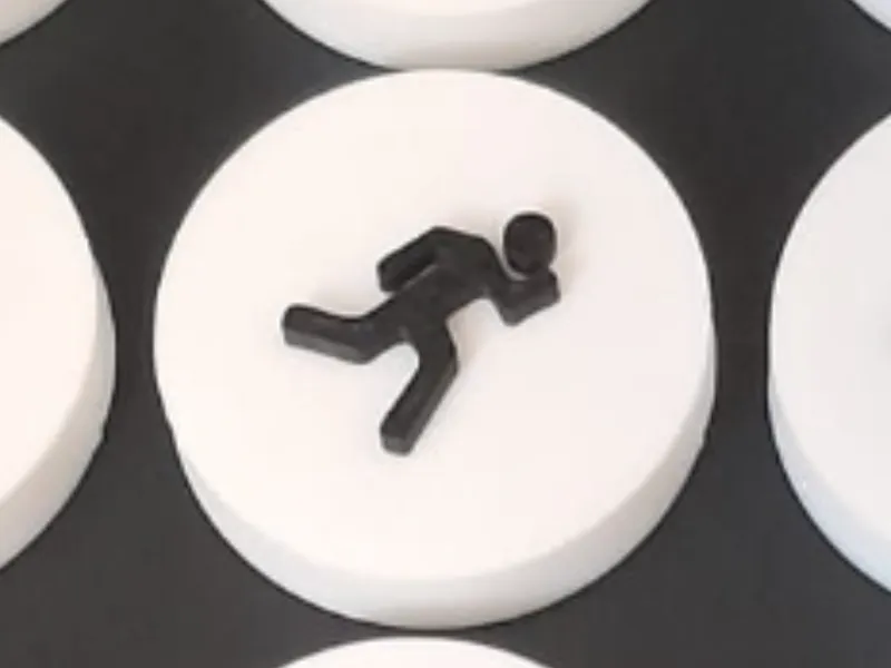 running stickman chip