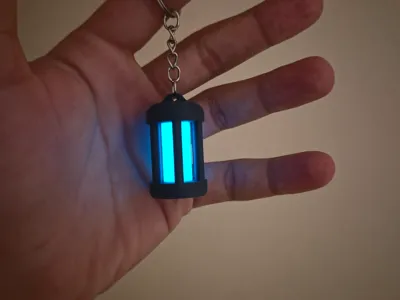 Sci-Fi "Solar Charging" Power Cell Keychain