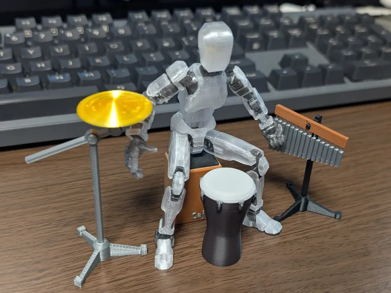 Mini Percussion(Wind Chime, Djembe, Cajón, Cymbal)