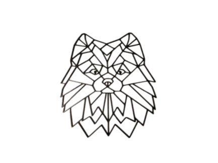 Pomerania estilo geométrico (Low-Poly)