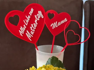 Muttertagsherz Kuchendeko
