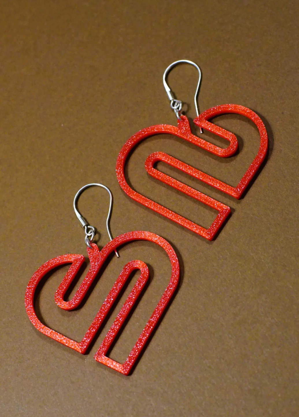 Earring heart valentine's day view 2