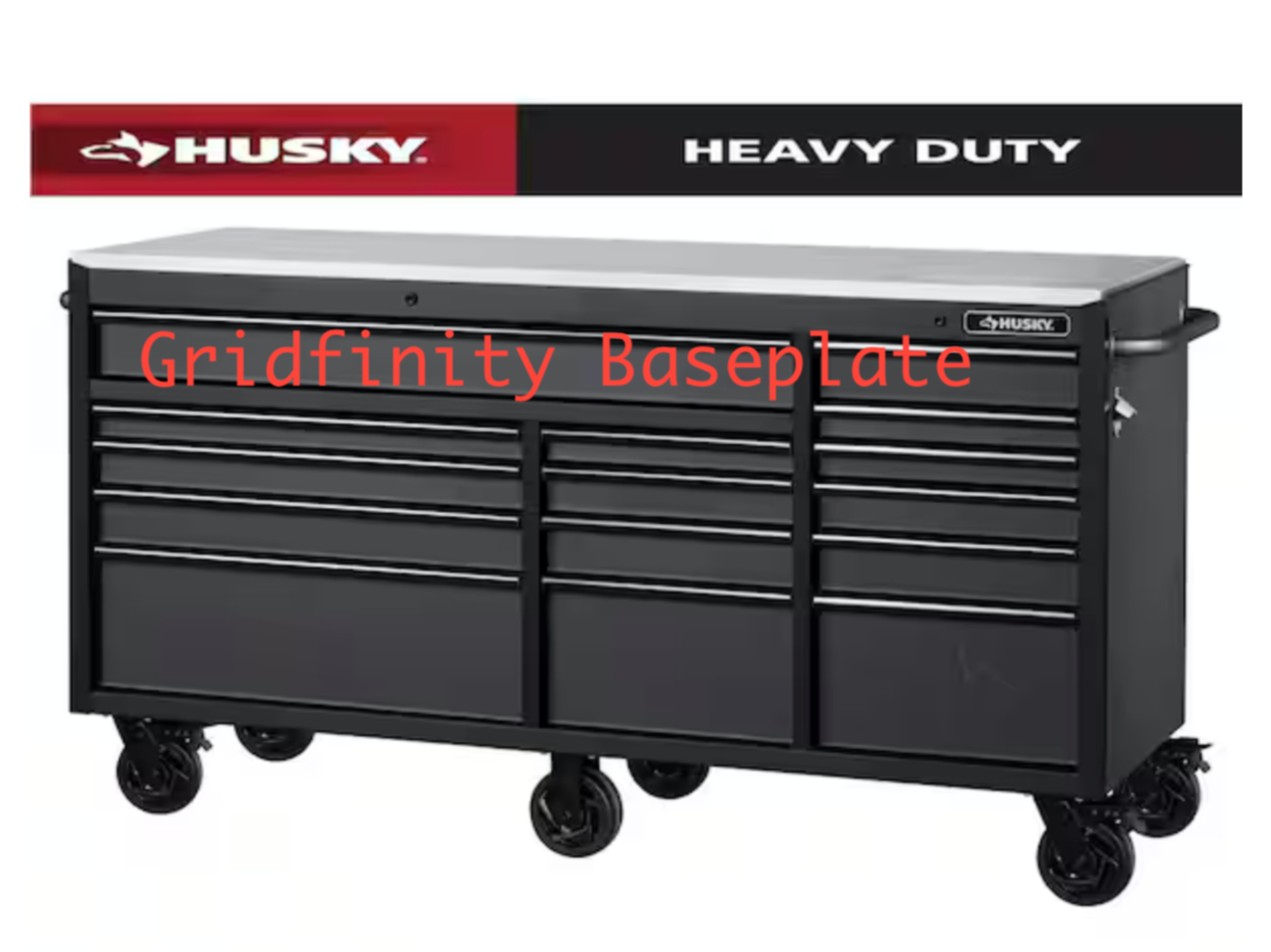 Husky 72" Bottom Tool Chest Drawers Gridfinity