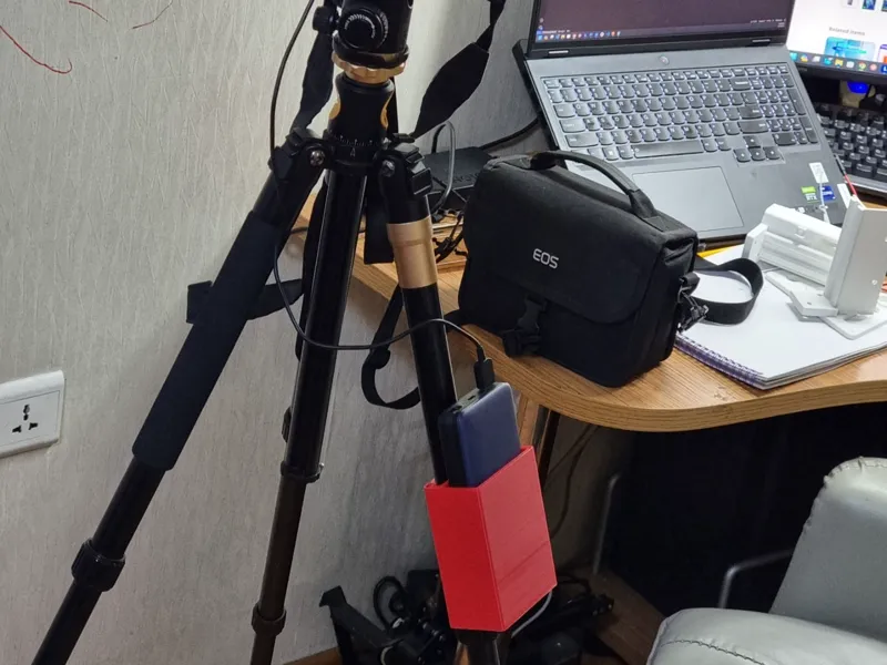 Power bank mount for tripod