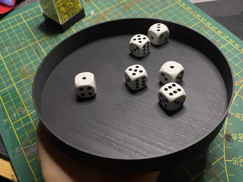 Simple round dice tray - 160mm
