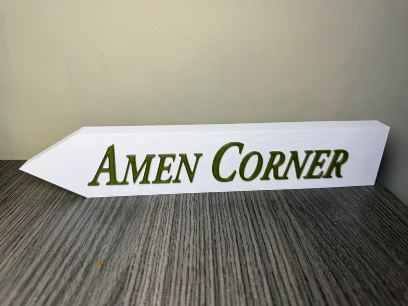 Masters Golf Amen Corner Sign Decoration