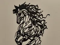 Décoration murale cheval en line art — photo 2