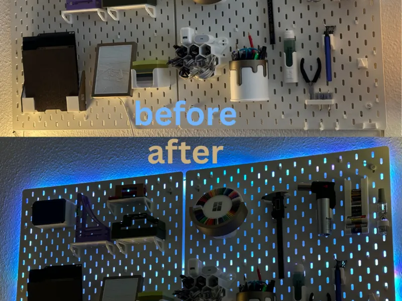 Clips for Skadis LED backlighting