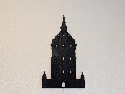 Mannheim Water Tower Silhouette