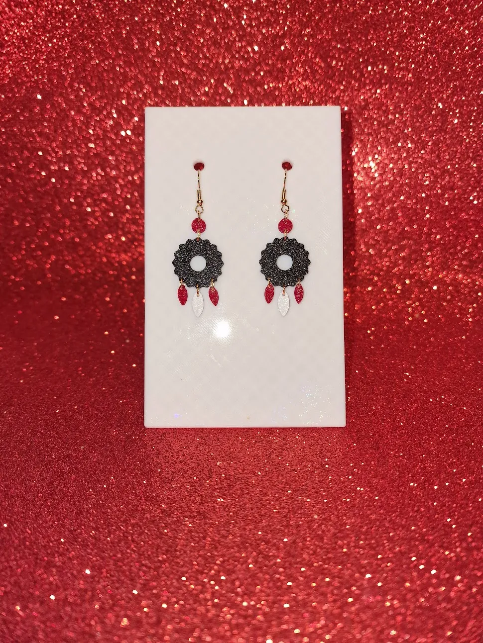 Elegant dream catcher earrings view 2