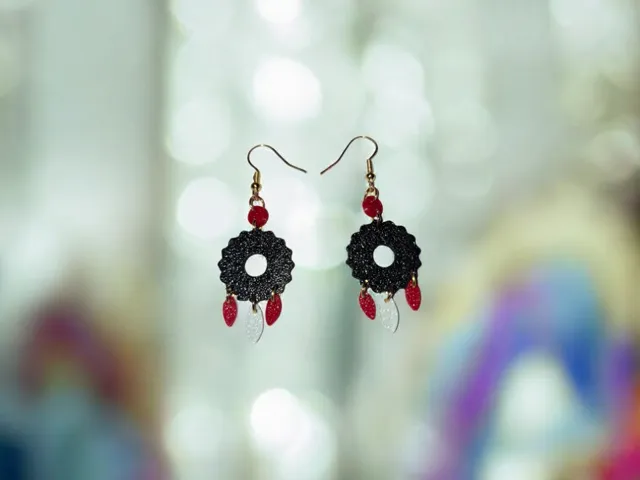 Elegant dream catcher earrings