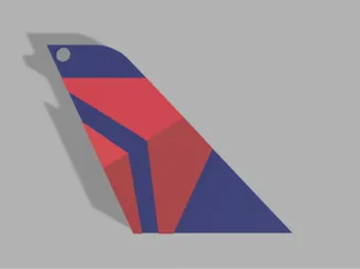 Delta Airlines Tailfin Keychain