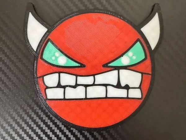 Geometry Dash Demon coaster/decoration