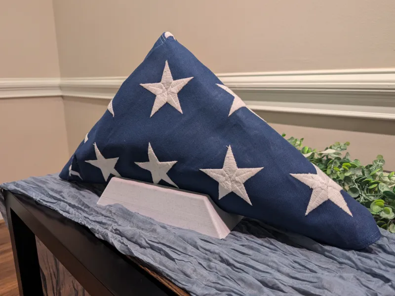 Folded American Flag Stand