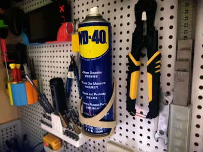 Pegboard WD40 Bottle and Can Organizer for IKEA and Round Holes