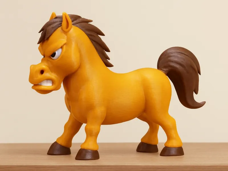 Cartoon Angry Horse – Detailed 3D Printable Model